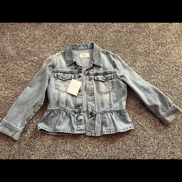 Kancan Peplum Denim Jacket Size Medium 